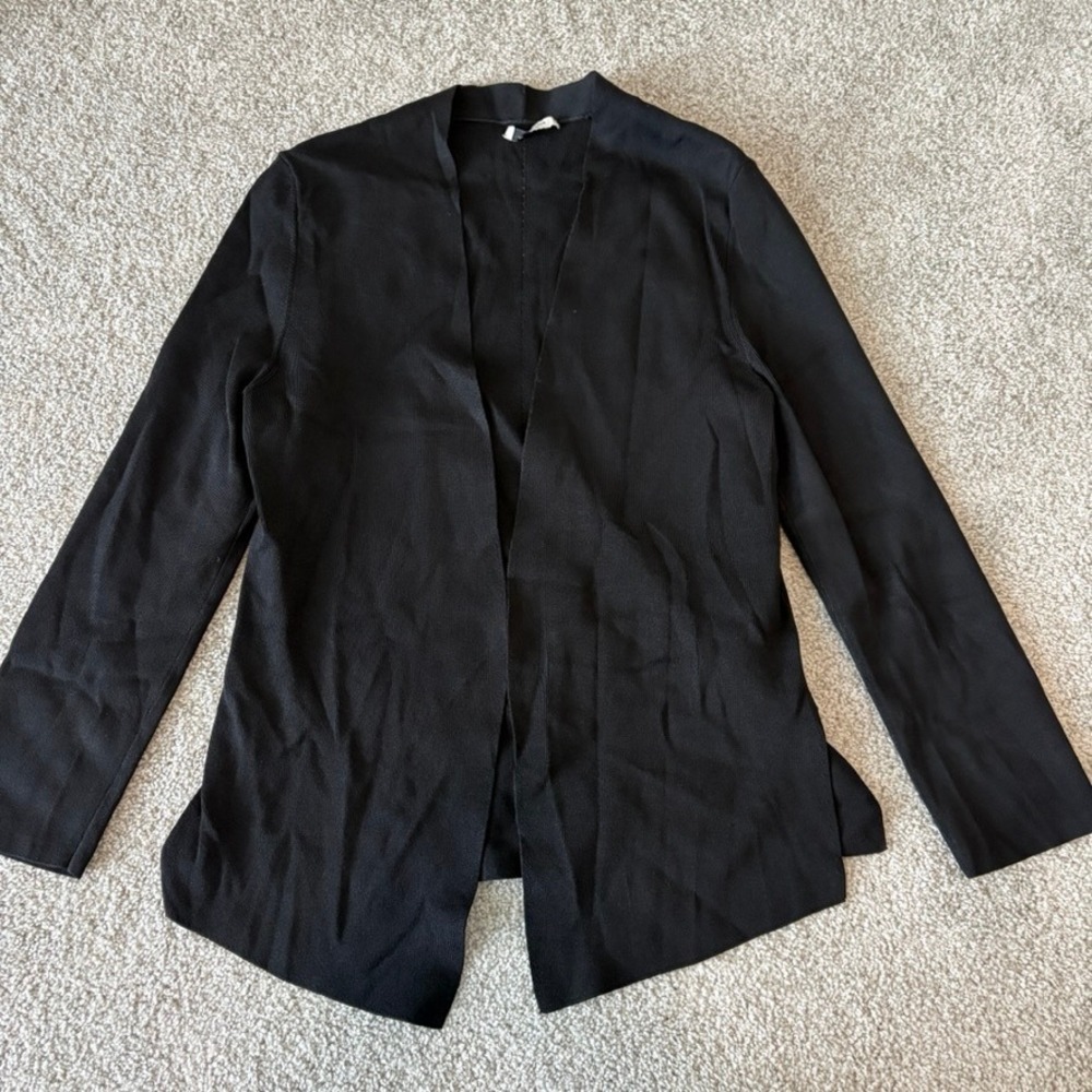 MM LaFleur Woolf Jardigan Womens XL‎ Black Jacket Cardigan Career Minimalist
